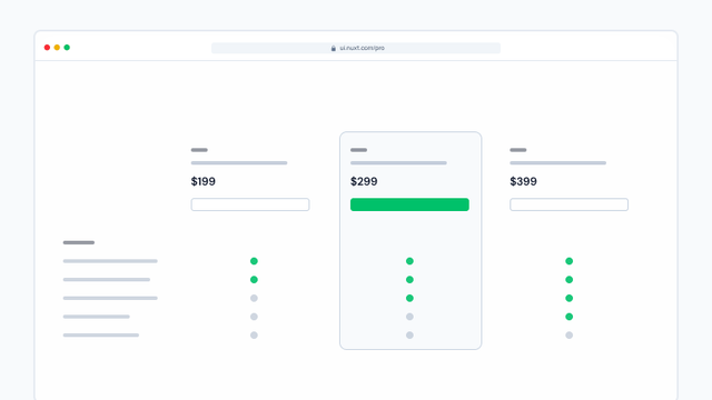 PricingTable preview